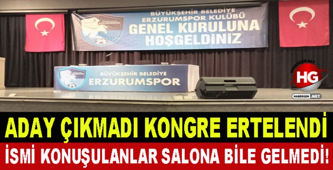 ADAY ÇIKMADI KONGRE ERTELENDİ
