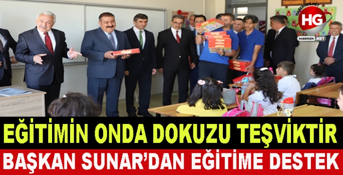 BAŞKAN SUNAR'DAN EĞİTİME DESTEK