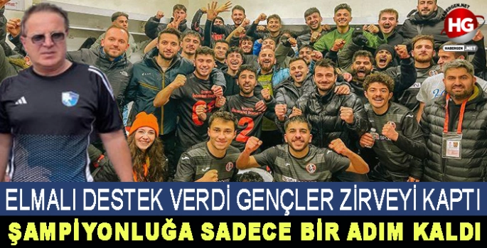ELMALI DESTEK VERDİ GENÇLER ZİRVEYİ KAPTI