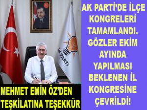 AK PARTİDE GÖZLER İL KONGRESİNDE!