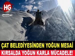 ÇAT BELEDİYESİNDEN KAR MESAİSİ