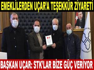 EMEKLİLERDEN BAŞKAN UÇAR'A ZİYARET