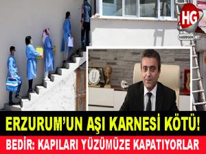 ERZURUM'UN AŞI KARNESİ KÖTÜ!