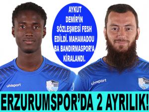 ERZURUMSPOR'DA İKİ FUTBOLCU İLE YOLLAR AYRILDI.