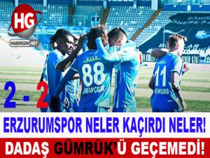 ERZURUMSPOR GÜMRÜK'Ü GEÇEMEDİ!