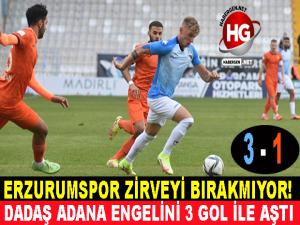 ERZURUMSPOR ZİRVEYİ BIRAKMIYOR