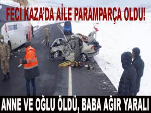 FECİ KAZARA AİLE PARAMPARÇA OLDU!