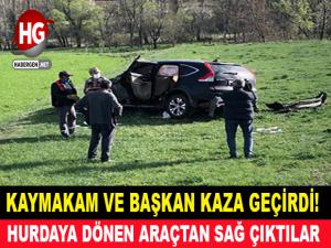 KAYMAKAM VE BAŞKAN KAZA GEÇİRDİ!