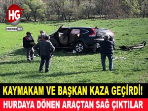 KAYMAKAM VE BAŞKAN KAZA GEÇİRDİ!