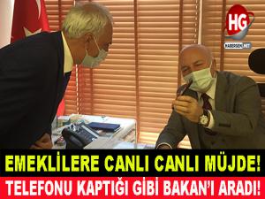 TELEFONU KAPTIĞI GİBİ BAKAN'I ARADI!
