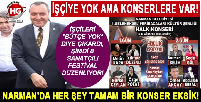 İŞÇİYE YOK AMA KONSERLERE VAR!