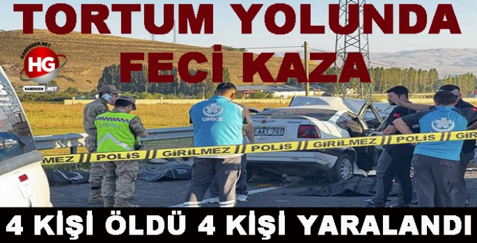 TORTUM YOLUNDA FECİ KAZA
