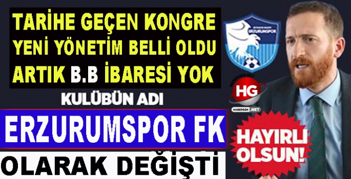 YENİ YÖNETİM VE YENİ İSİM BELLİ OLDU